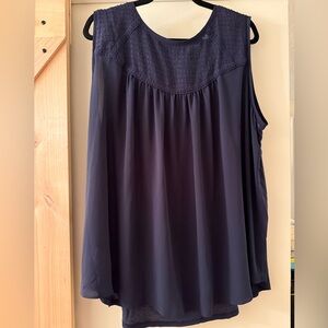 LOFT Navy Sleeveless Blouse - NWT Size 20/22